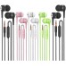 Earbuds Headphones with Microphone 5 Pack, Earbuds Wired Stereo Earphones in-Ear Headphones Bass Earbuds, Compatible with iPhone and Android Smartphones, iPod, iPad, MP3, Fits All 3.5mm Interface